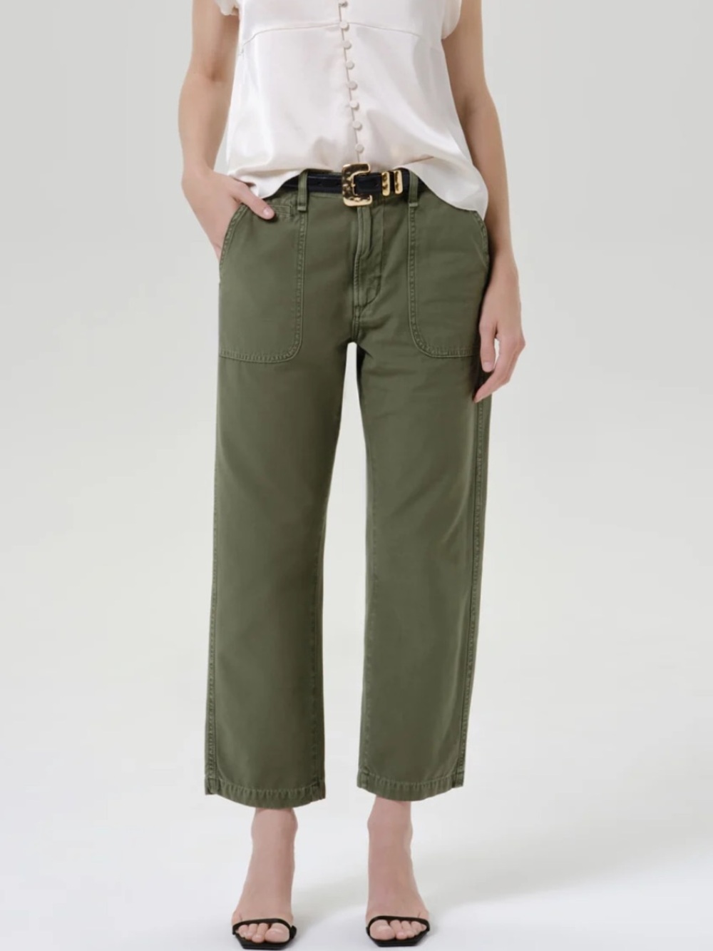 J. Crew Olive Green Cropped Utility Pants